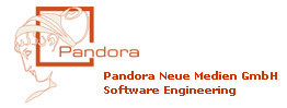 Logo der Firma Pandora Neue Medien GmbH, Software Engineering